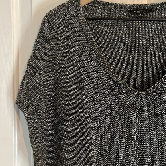 Lafayette 148 New York | Drop Hem Knit Gun Metal Gray Sweater Vest Size Large - Picture 4 of 9